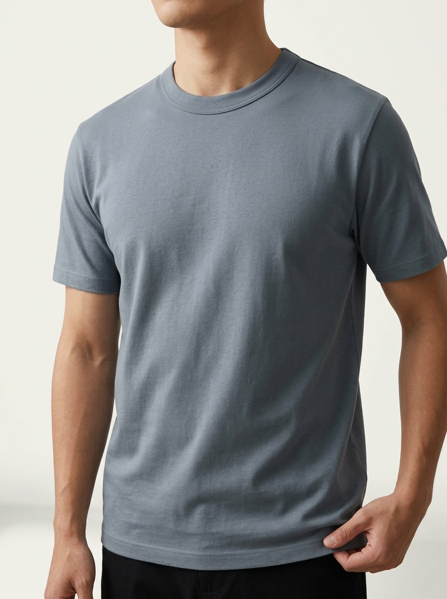 The Everyday Blank Tee — 180gsm Cotton Solid-Color T-Shirt