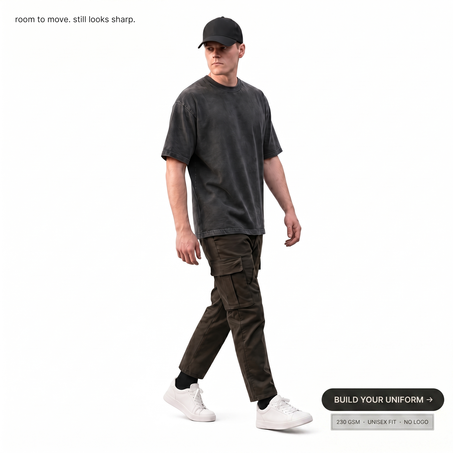 230GSM Washed Oversized Cotton T-Shirt