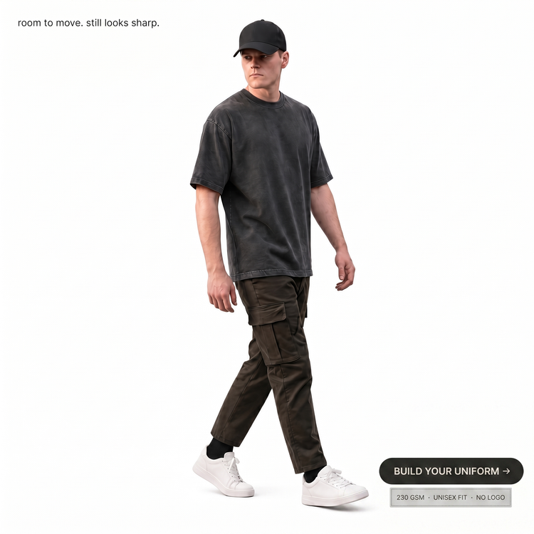 230GSM Washed Oversized Cotton T-Shirt