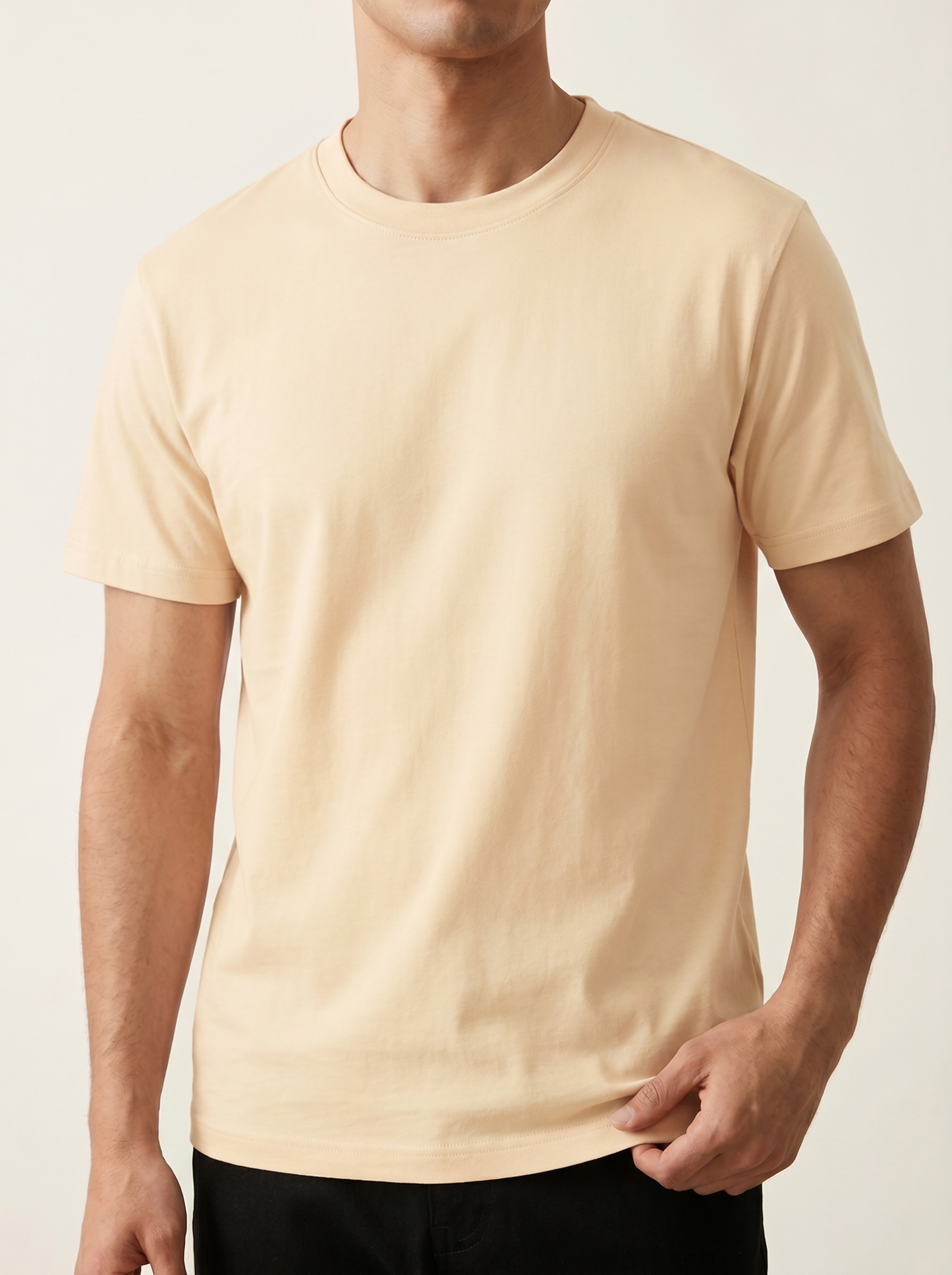 The Everyday Blank Tee — 180gsm Cotton Solid-Color T-Shirt