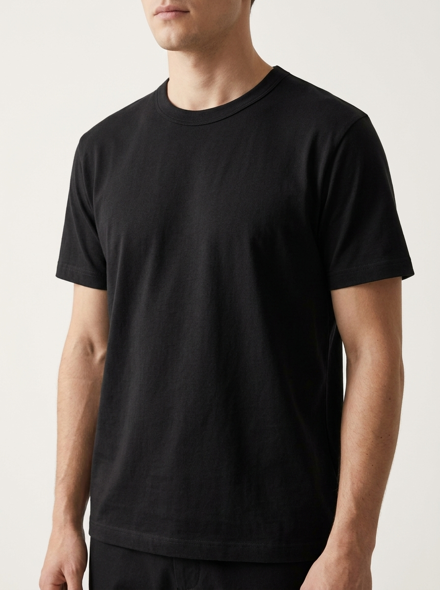 The Everyday Blank Tee — 180gsm Cotton Solid-Color T-Shirt