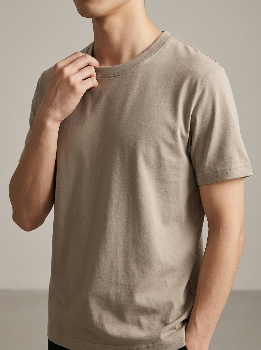 The Everyday Blank Tee — 180gsm Cotton Solid-Color T-Shirt