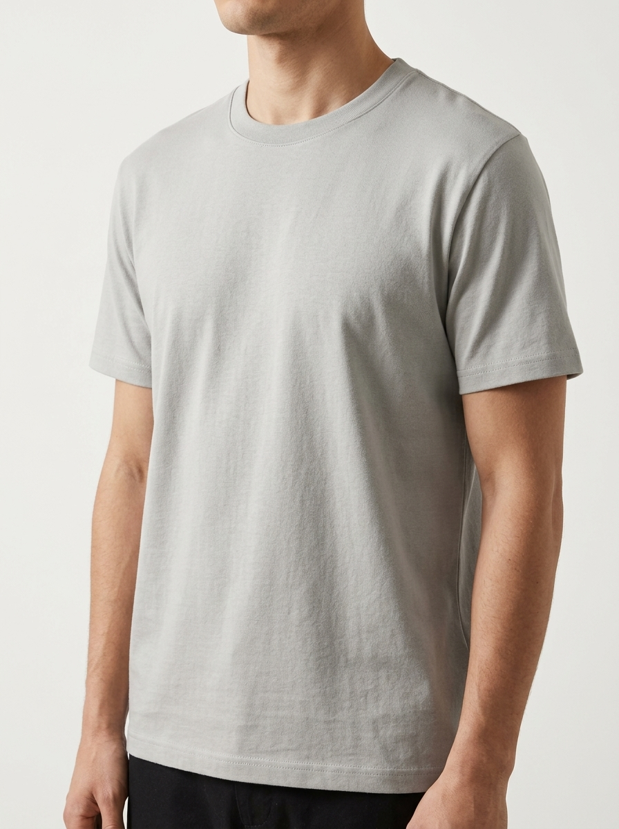 The Everyday Blank Tee — 180gsm Cotton Solid-Color T-Shirt