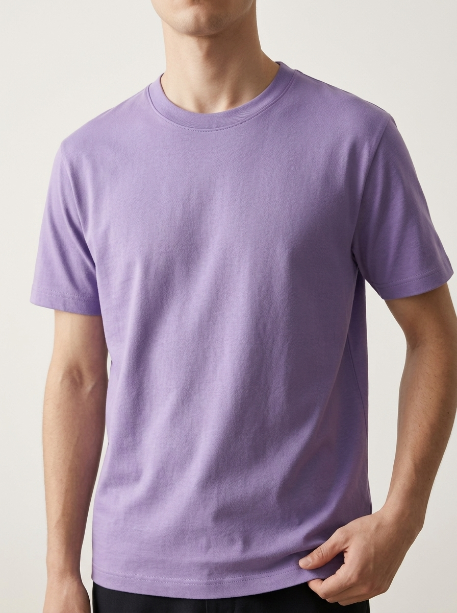 The Everyday Blank Tee — 180gsm Cotton Solid-Color T-Shirt