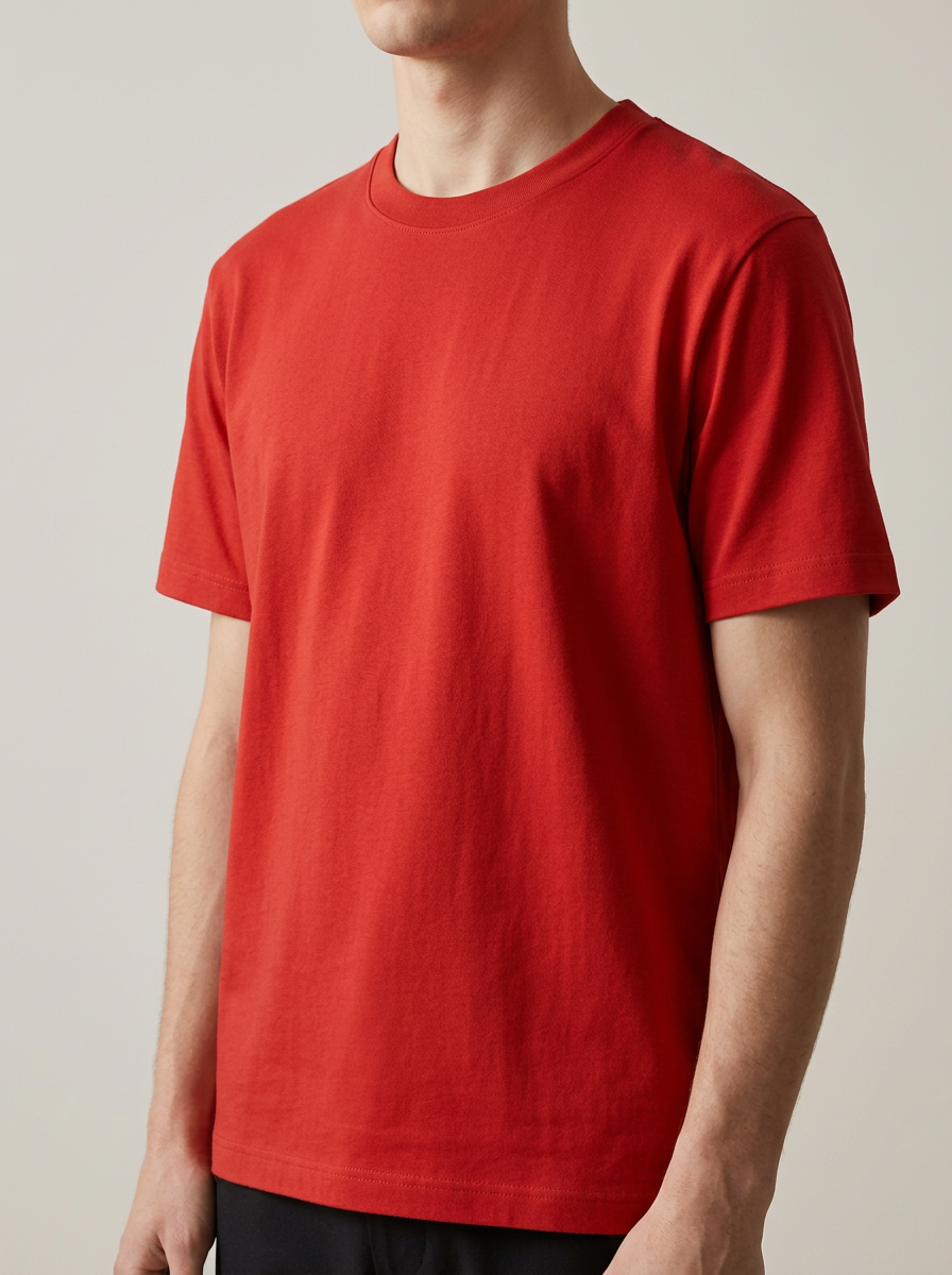 The Everyday Blank Tee — 180gsm Cotton Solid-Color T-Shirt