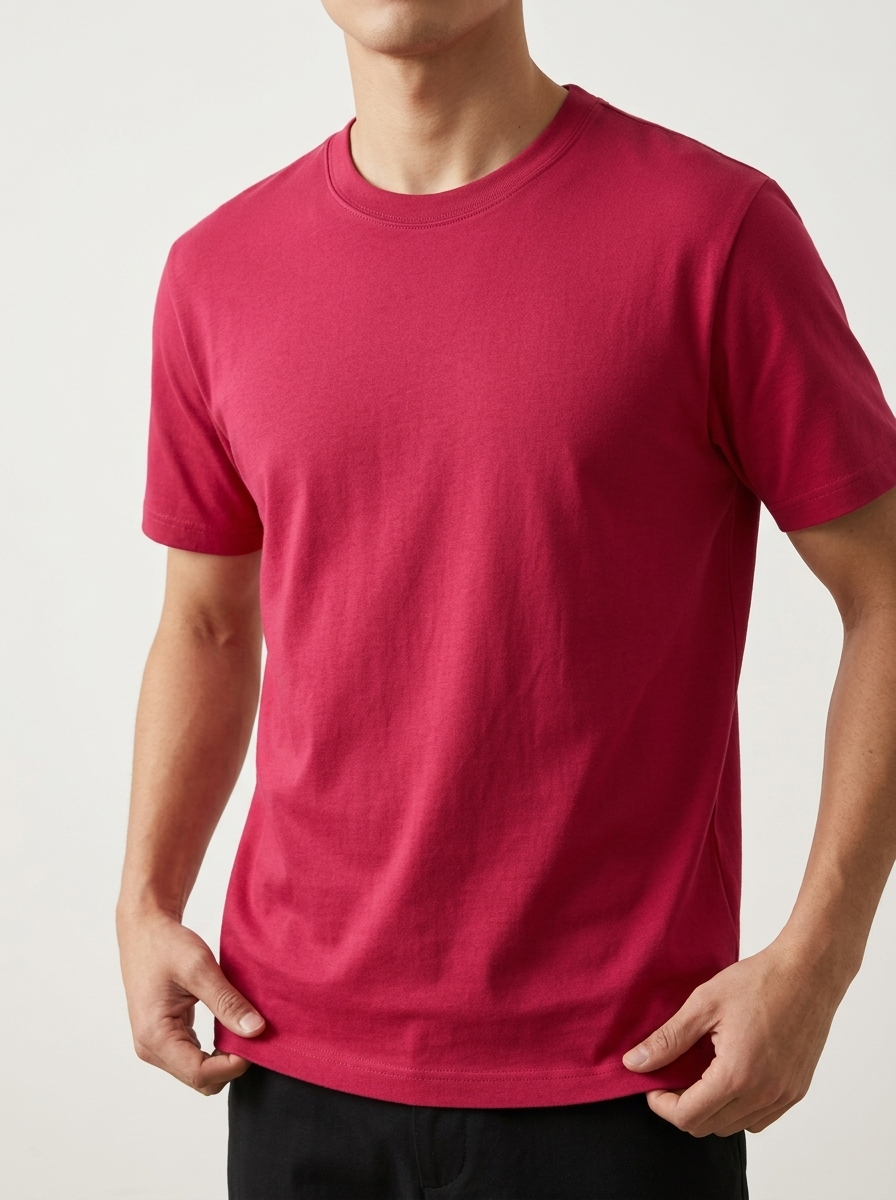 The Everyday Blank Tee — 180gsm Cotton Solid-Color T-Shirt