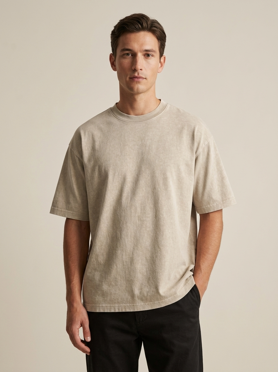 230GSM Washed Oversized Cotton T-Shirt