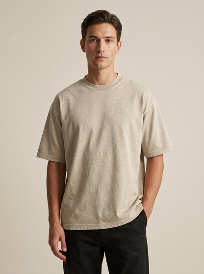 230GSM Washed Oversized Cotton T-Shirt