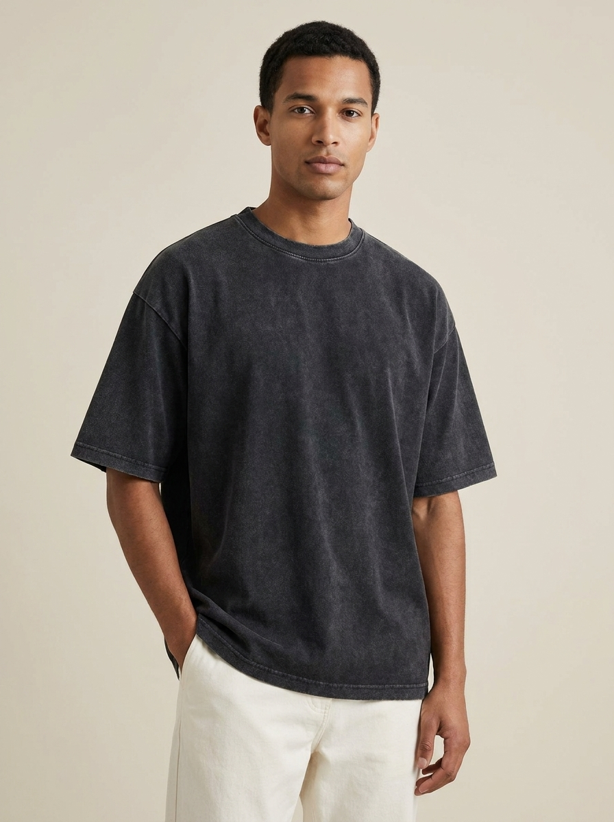 230GSM Washed Oversized Cotton T-Shirt
