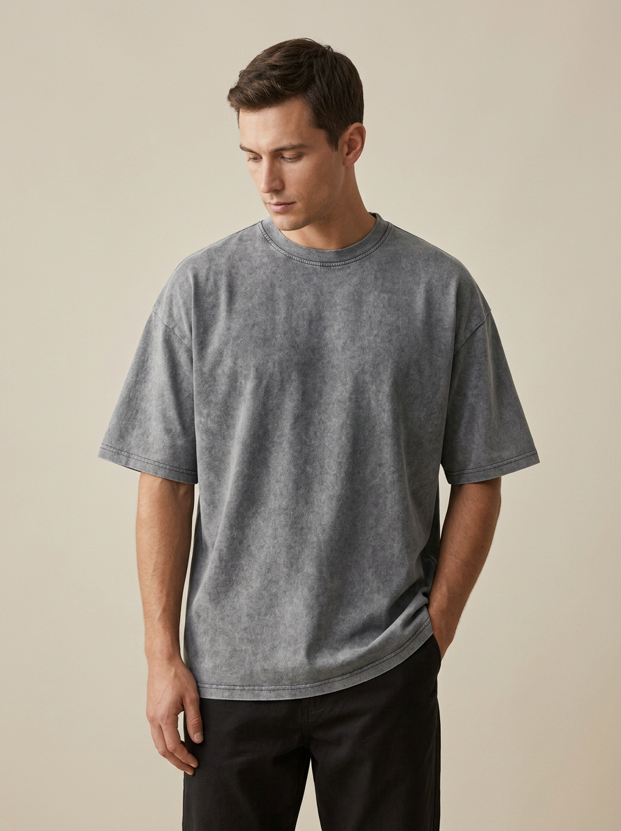 230GSM Washed Oversized Cotton T-Shirt