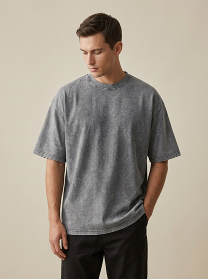 230GSM Washed Oversized Cotton T-Shirt