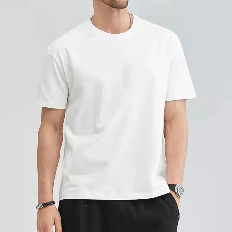 The Everyday Blank Tee — 180gsm Cotton Solid-Color T-Shirt